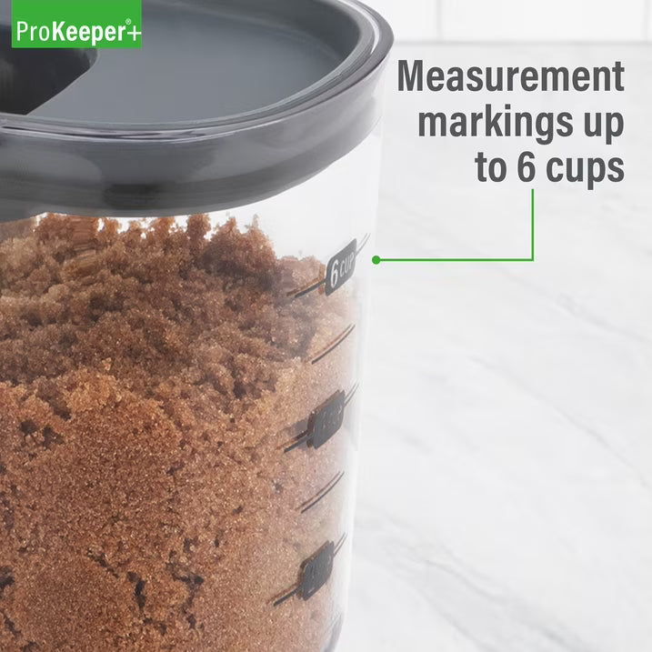 Brown Sugar ProKeeper+ Airtight Container With Terra Cotta Stone for Food Storage, Made for Pantry Organization and Food Storage