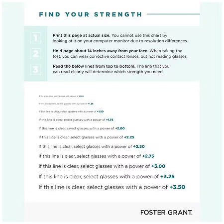 Foster Grant IM2000 Ironman, Reading Glasses, +2.00, 1.0 pr (Magnification Strength: 2.5x)