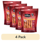 (4 pack) Ol' Roy Wrapped Pork hide Twists with Chicken Dog Treats, 18 oz, 16 Count