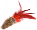 GoCat Da Fur Thing Cat Toy, Rabbit Fur and Feather Toy Stuffed with Catnip