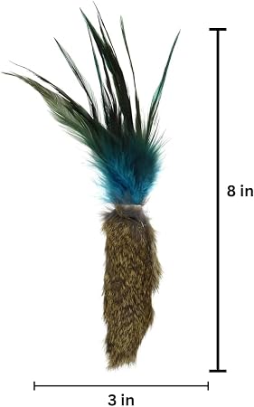 GoCat Da Fur Thing Cat Toy, Rabbit Fur and Feather Toy Stuffed with Catnip