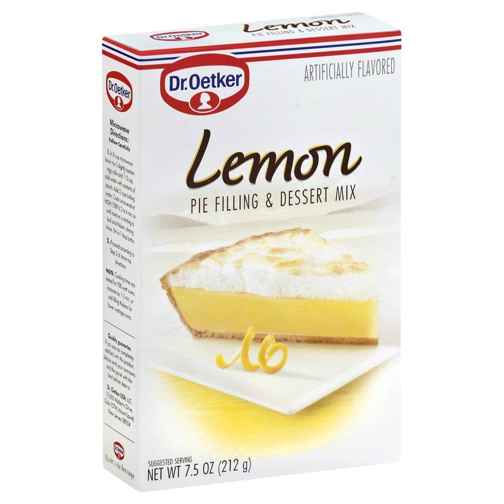 Dr. Oetker Dessert Mix Lemon Pie Filling 7.5 OZ (Pack of 3) Click to see full view Dr. Oetker Dessert Mix Lemon Pie Filling 7.5 OZ (Pack of 3)