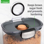 Brown Sugar ProKeeper+ Airtight Container With Terra Cotta Stone for Food Storage, Made for Pantry Organization and Food Storage