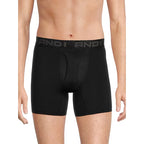 AND1 Men's Underwear Pro Platinum Boxer Briefs, 6 Pack, 6"