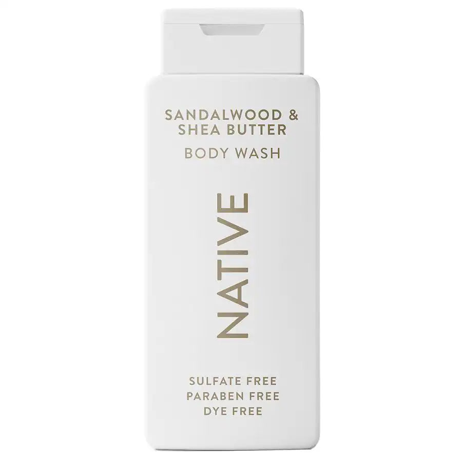 Walgreens - Native Body Wash (Pack of 2), Sulfate Free, Naturally Derived Ingredients, 24 Hour Freshness Sandalwood & Shea Butter, 18.0 fl oz