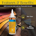 Fiebing's Leathercraft Cement - 4 oz Leather Glue Adhesive - Quick Drying, High Strength, Flexible, Permanent Bonding Leather Repair for Jackets, Shoes, Furniture, Purse - Non-Toxic & Non-Flammable