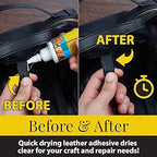 Fiebing's Leathercraft Cement - 4 oz Leather Glue Adhesive - Quick Drying, High Strength, Flexible, Permanent Bonding Leather Repair for Jackets, Shoes, Furniture, Purse - Non-Toxic & Non-Flammable