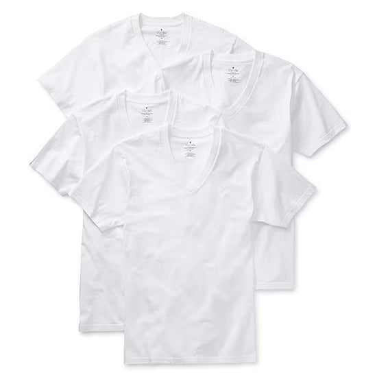 JCPENNY - Stafford Heavyweight Men's V-Neck T-Shirt large size – 4 Pack
