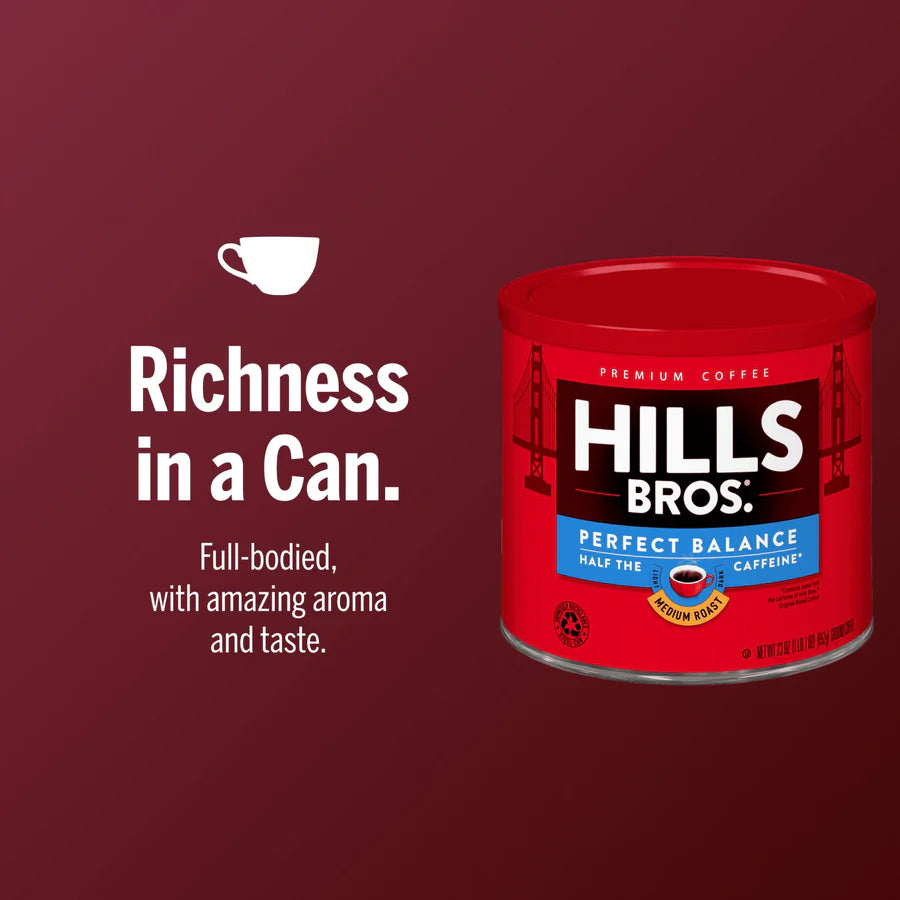 Hills Bros - Perfect Balance - Medium Roast - Ground - Can