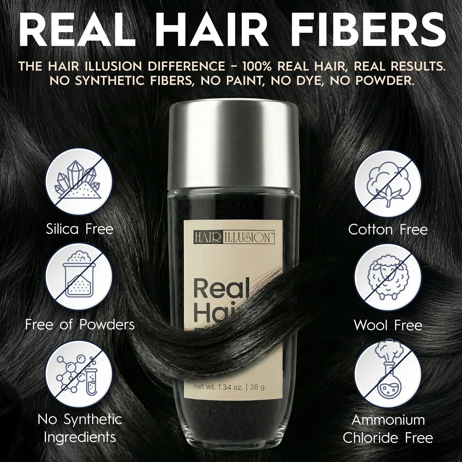 Hair Illusion Real Hair Fibers – 38g