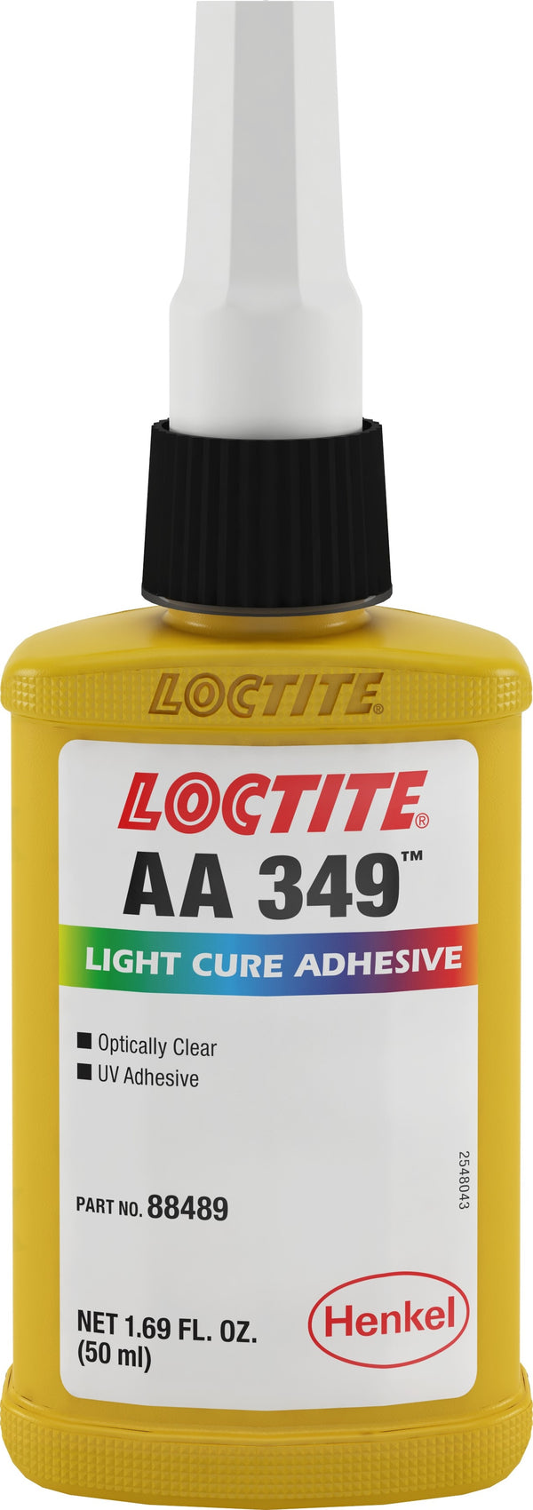 Loctite AA349 - UV Light Cure Acrylic Adhesive, Medium Viscosity, for Bonding and Sealing Glass 50ML