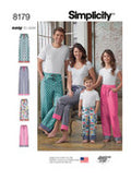 Simplicity Sewing Pattern Child, Teen and Adult Lounge Pants