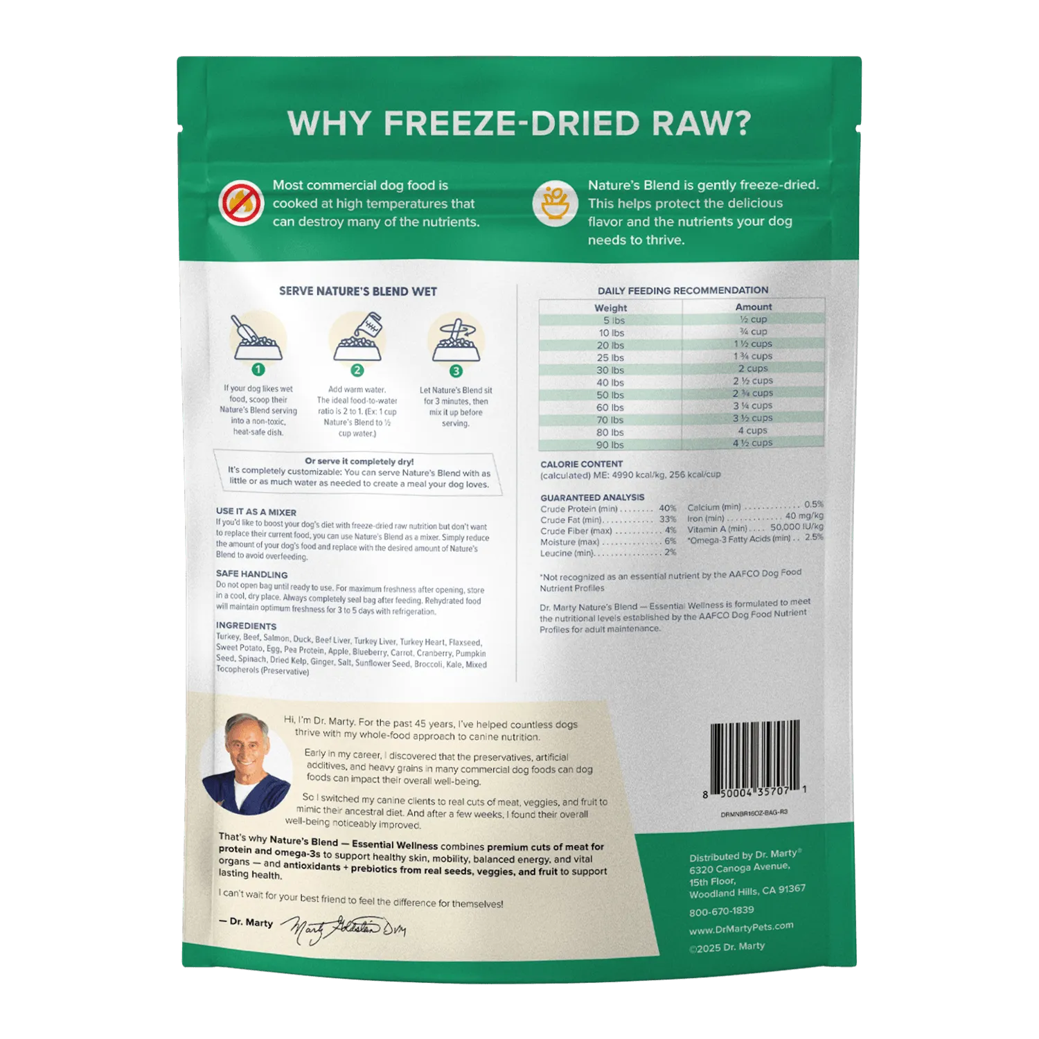 DR.MARTY - Nature's Blend Essential Wellness Freeze-Dried Raw Dog Food (Pack of 3)