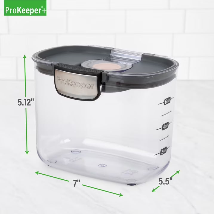 Brown Sugar ProKeeper+ Airtight Container With Terra Cotta Stone for Food Storage, Made for Pantry Organization and Food Storage