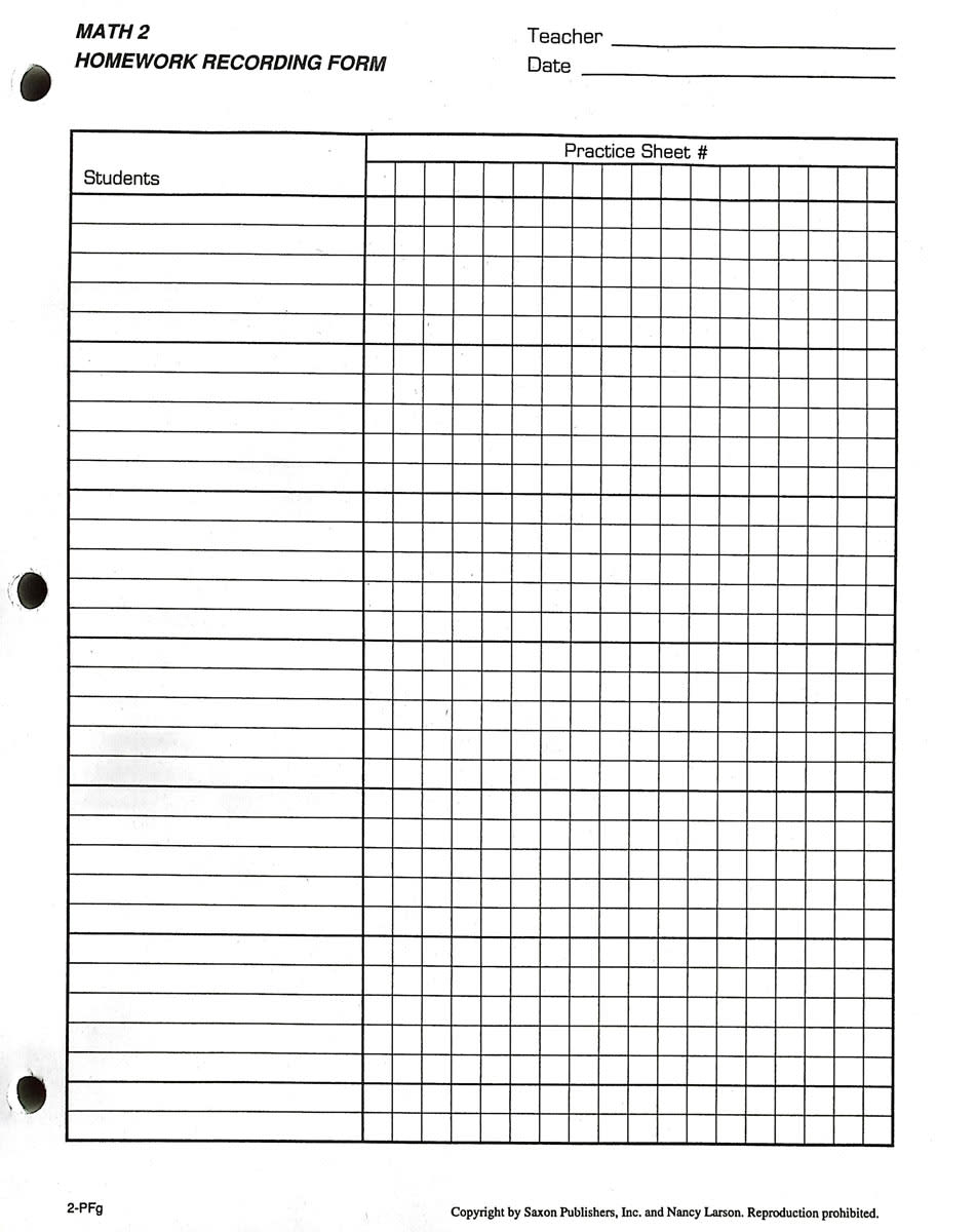 Saxon Math 2 Student Workbooks / Fact Cards