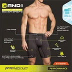 AND1 Men's Underwear Pro Platinum Boxer Briefs, 6 Pack, 9