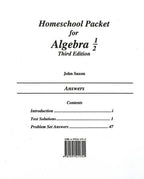 Saxon Algebra 1/2 3rd Edition Answer Keys and Tests