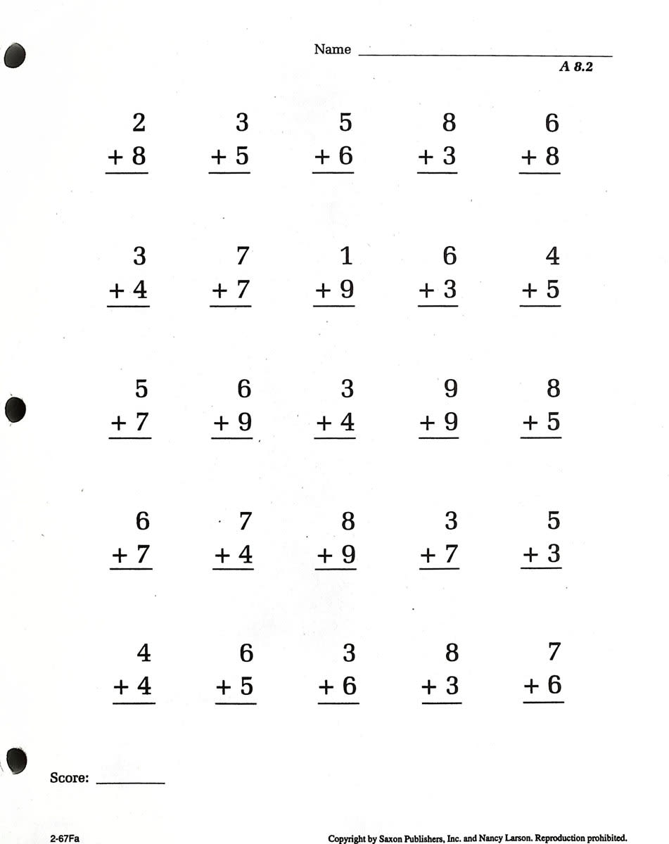 Saxon Math 2 Student Workbooks / Fact Cards