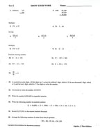Saxon Algebra 1/2 3rd Edition Answer Keys and Tests